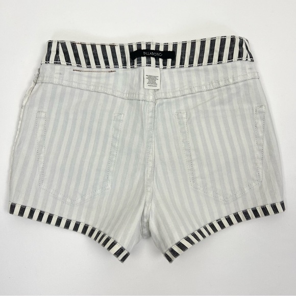 BILLABONG Stripe High-Rise Y2K Style Cotton-Blend Denim Shorts | Size US 25 - Picture 8 of 15